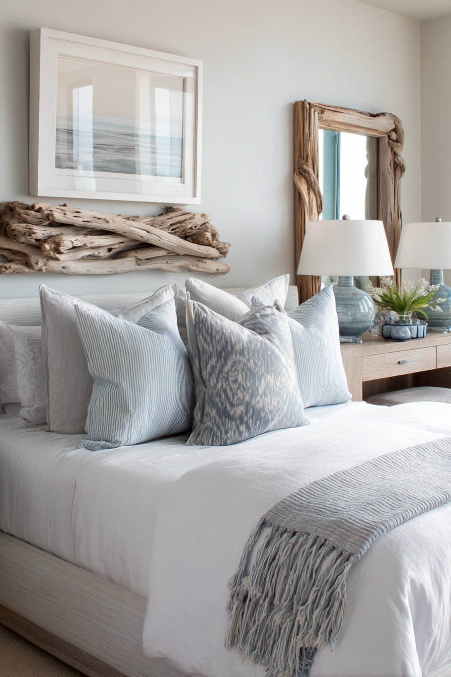 Coastal Bedroom Driftwood Art