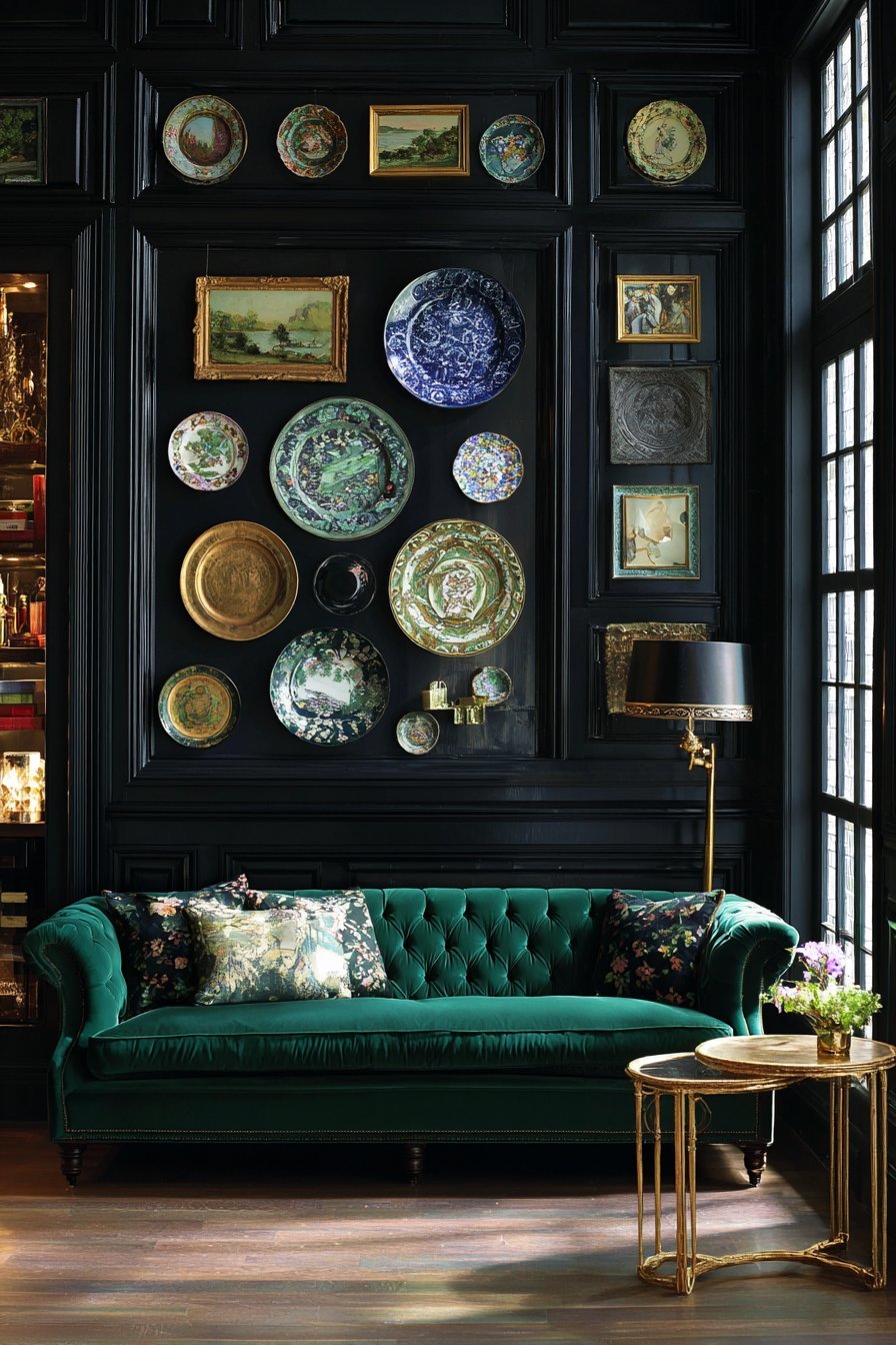 Curated Decorative Plate Gallery Wall