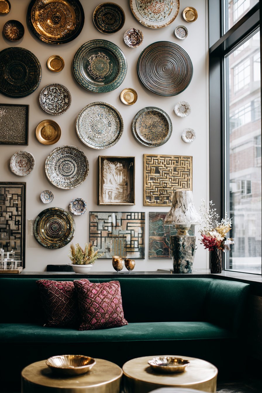Curated Decorative Plate Gallery Wall