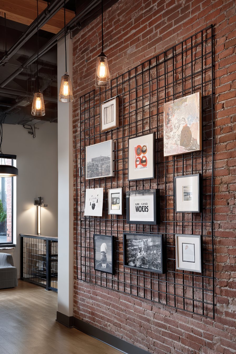 Industrial Metal Grid Display System