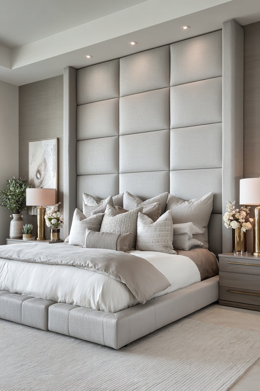 Upholstered Fabric Panel Wall