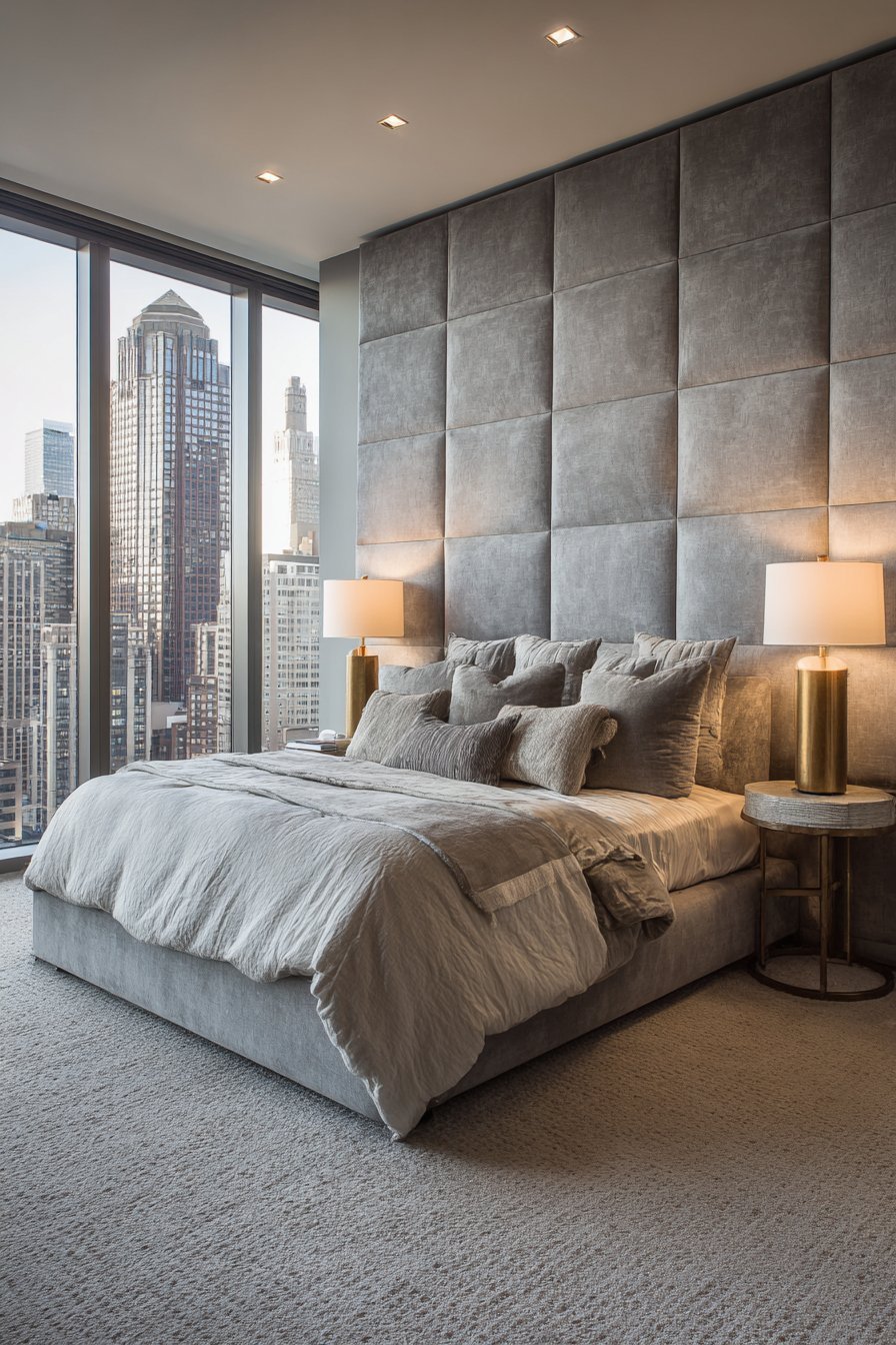 Upholstered Fabric Panel Wall