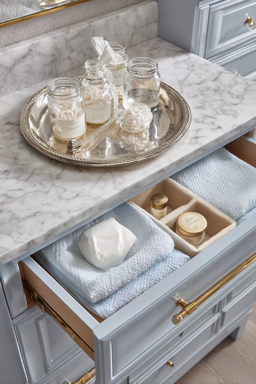 Marble-Topped Changing Station Luxury