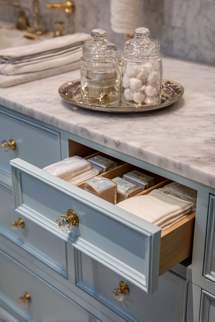 Marble-Topped Changing Station Luxury