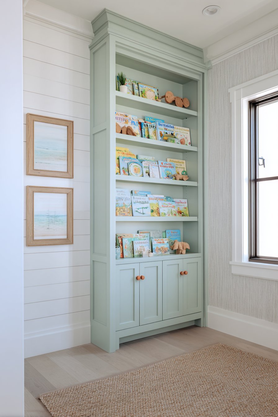 Built-In Corner Shelving Display