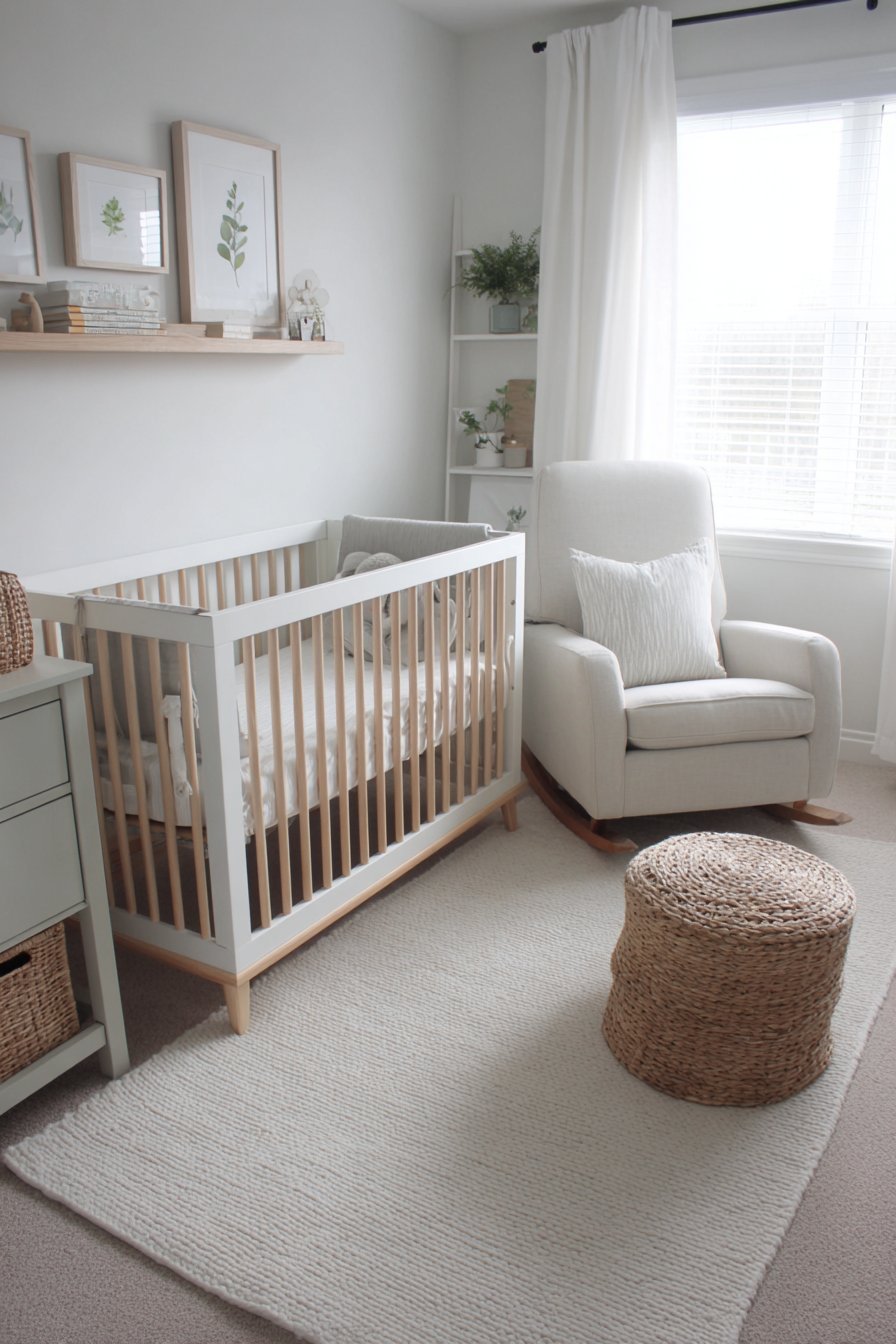 Gentle Nursery with Vintage Rocking Chair