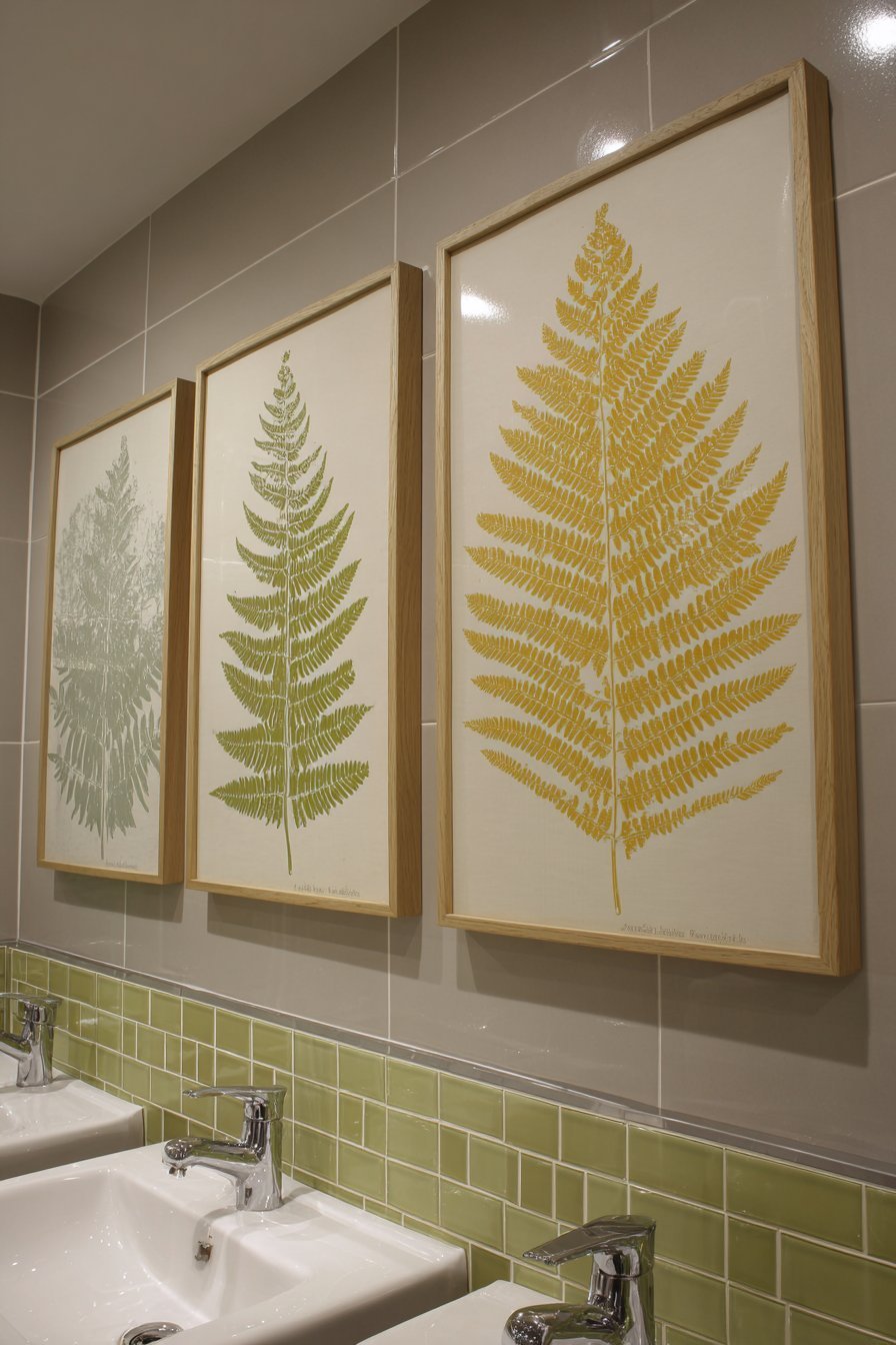 Botanical Print Trio in Bamboo Frames