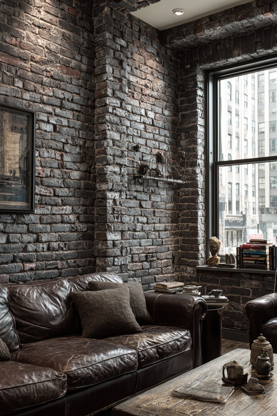 Industrial Loft Exposed Brick Display