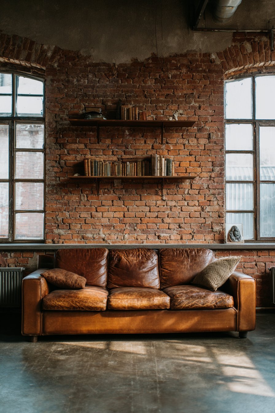 Industrial Loft Exposed Brick Display