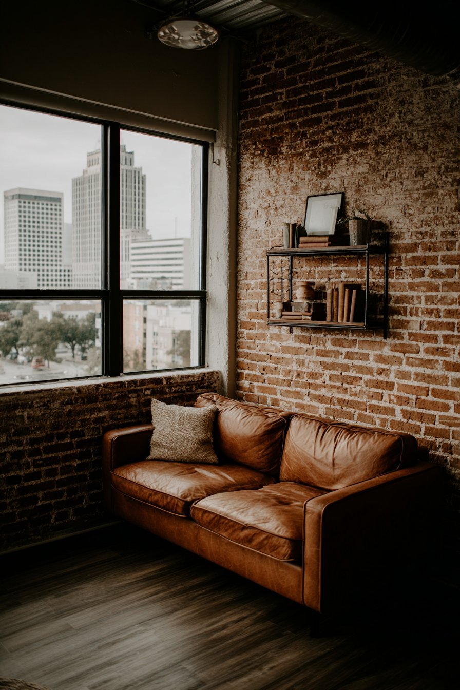 Industrial Loft Exposed Brick Display