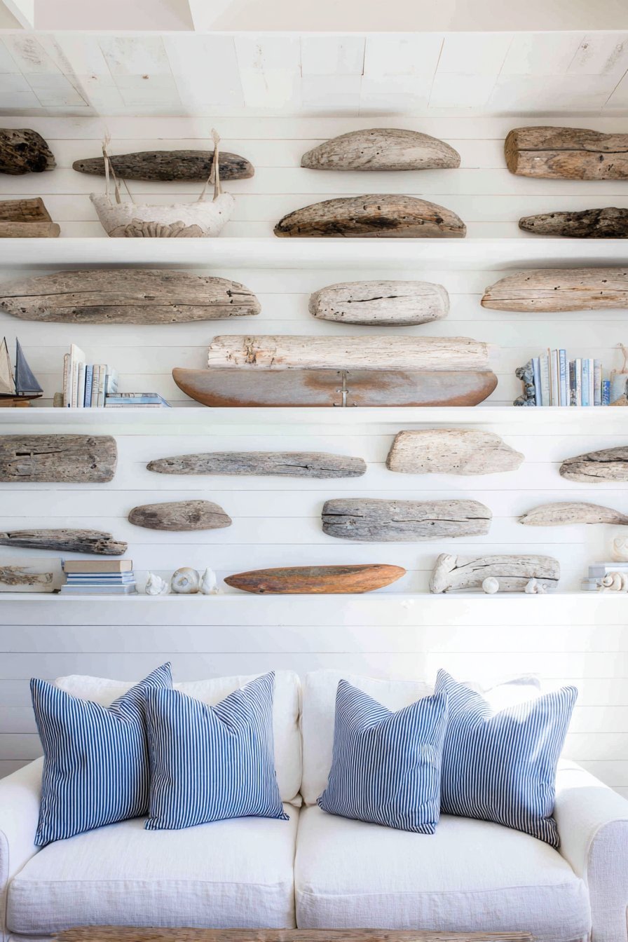Organic Driftwood Horizontal Installation