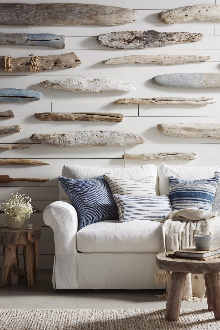 Organic Driftwood Horizontal Installation
