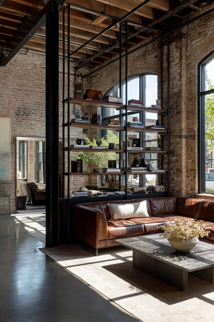 Industrial Pipe Shelving Tower