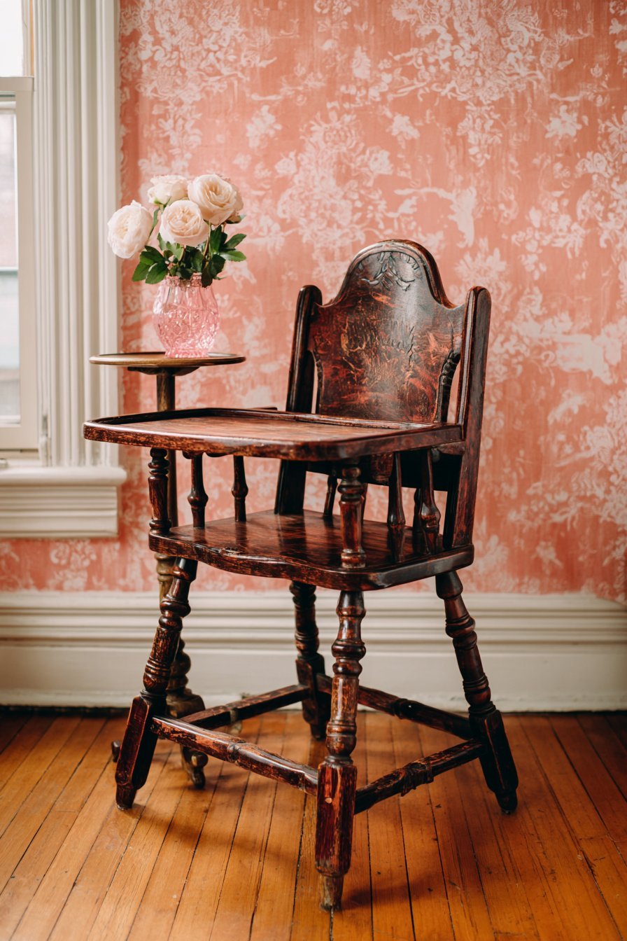 Victorian Highchair Corner Vignette