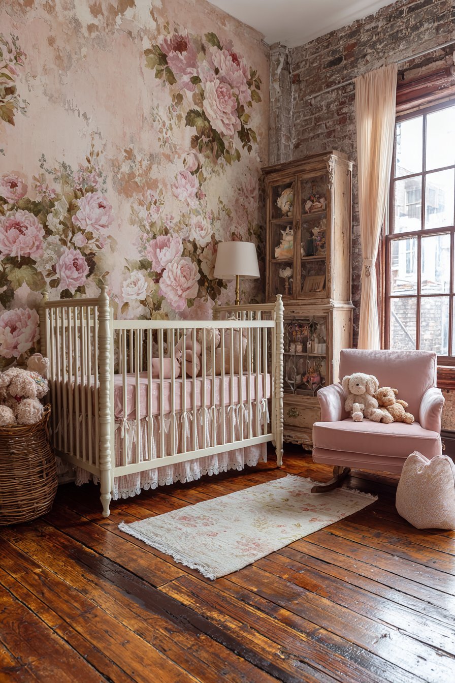 Vintage pink nursery