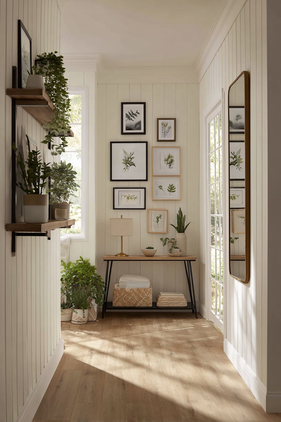 Narrow wall decor ideas