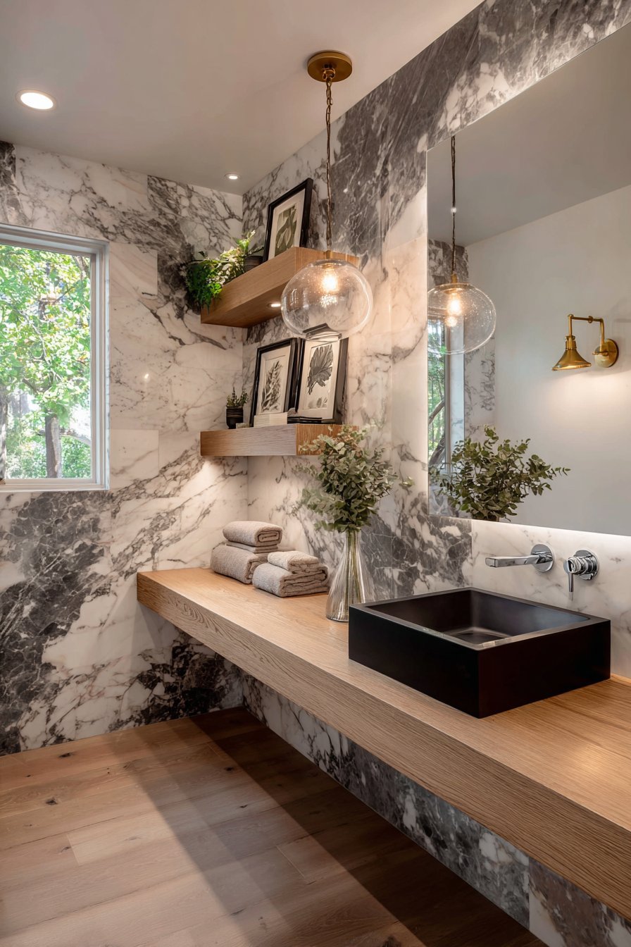 Restroom wall decor ideas