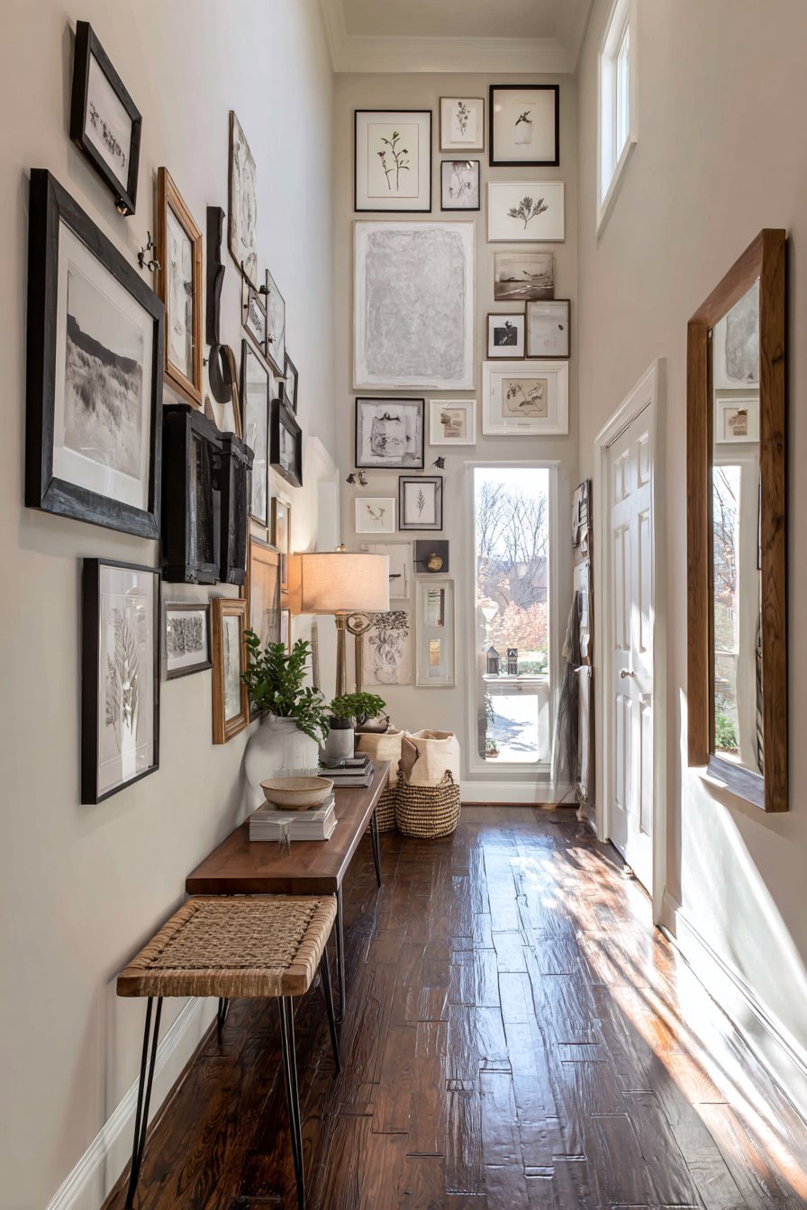 Narrow wall decor ideas