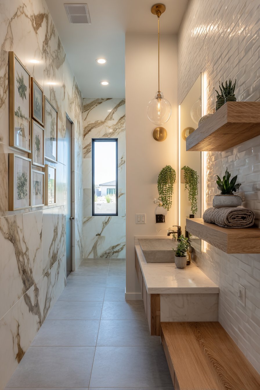 Restroom wall decor ideas