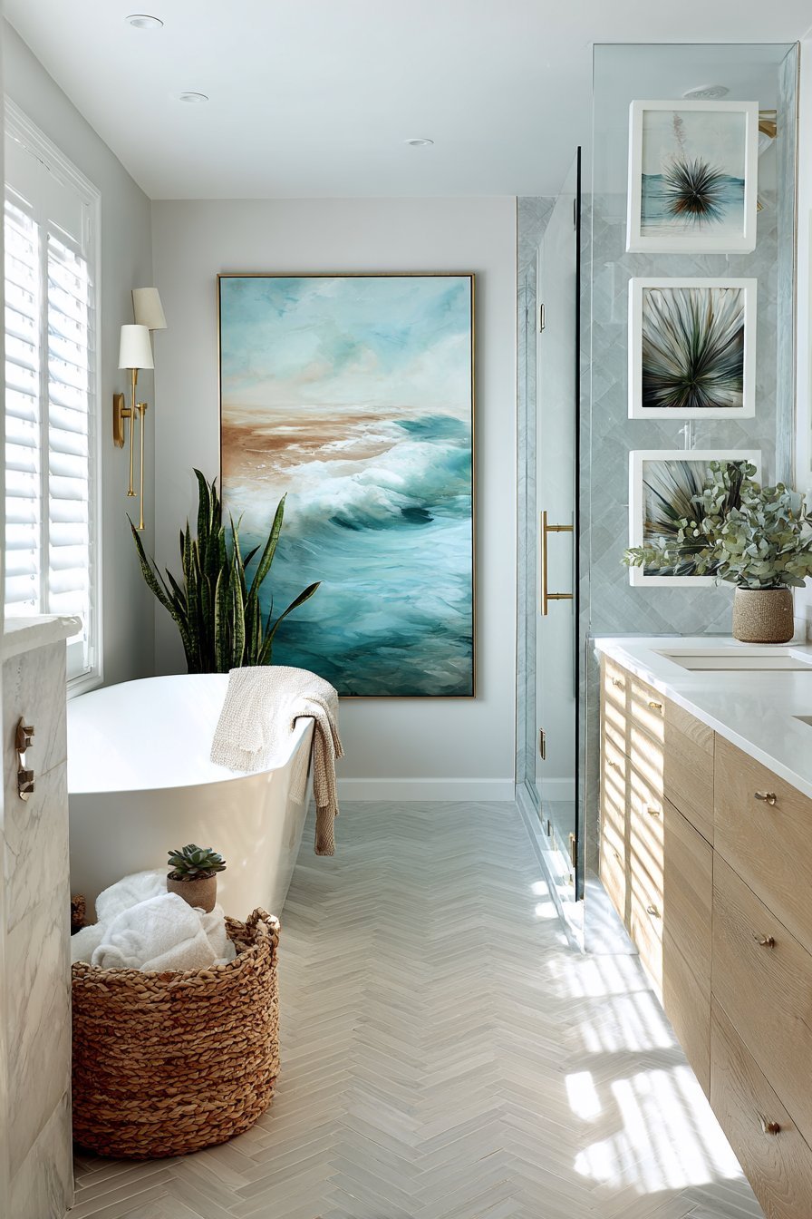 Bathroom artwork ideas