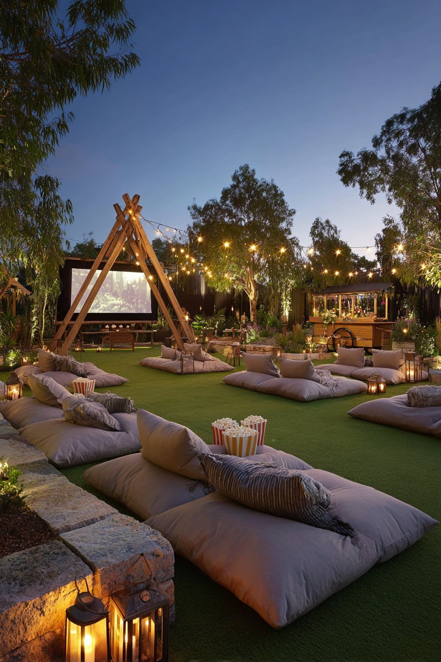 An Outdoor Cinema or Backyard Movie Theater