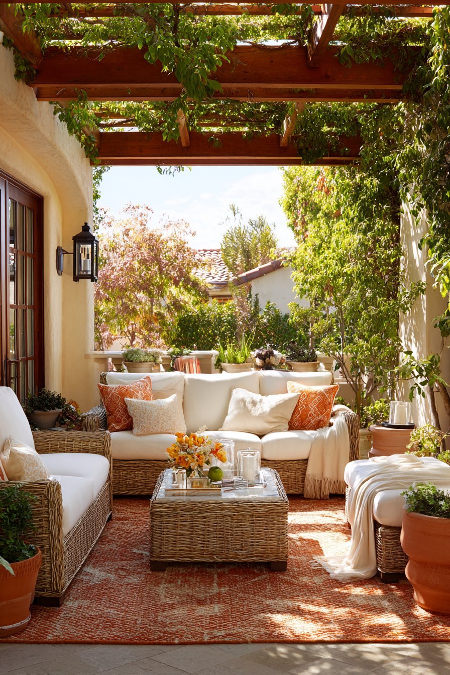 Layer Outdoor Rugs for Texture and Warmth