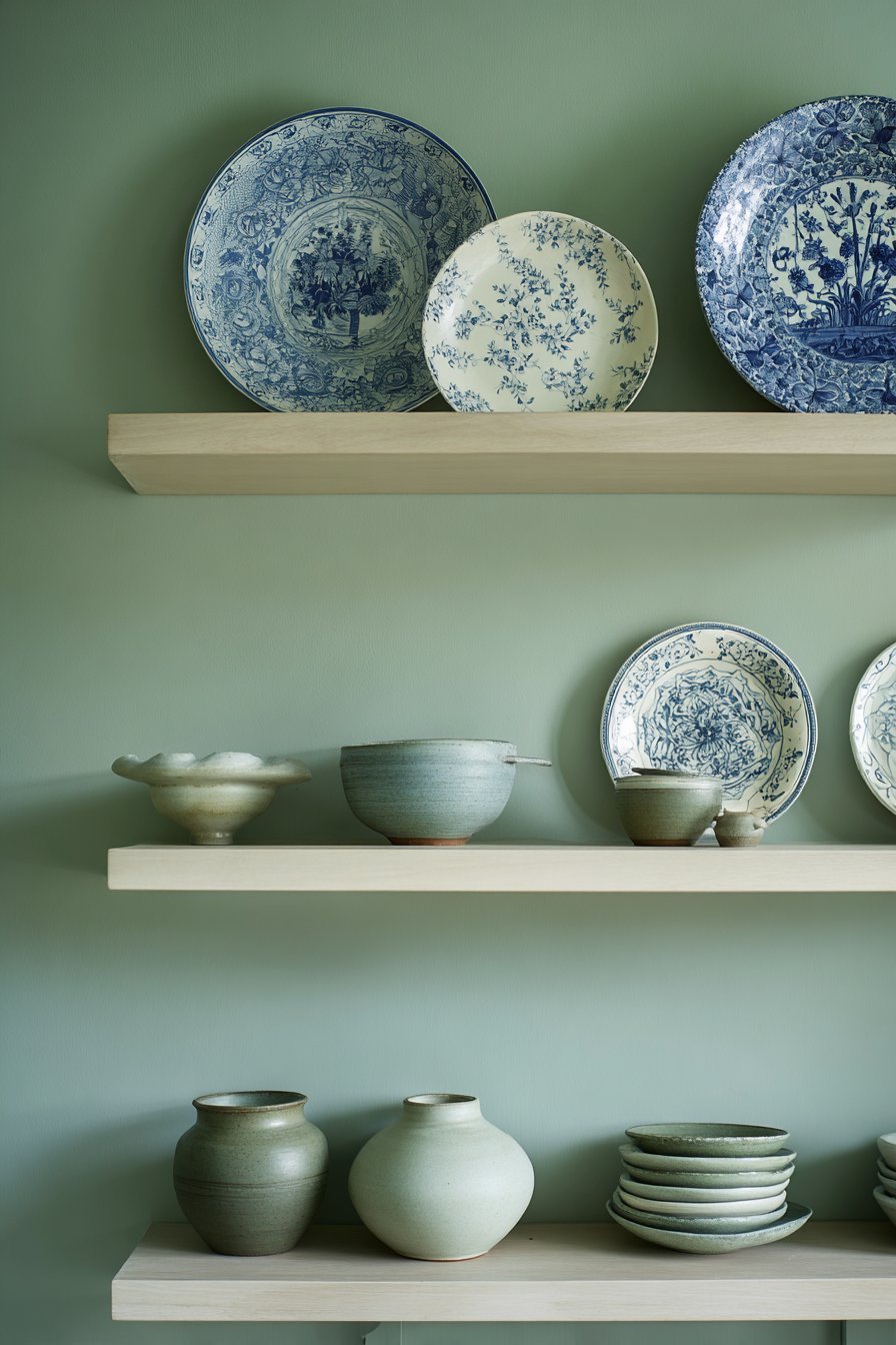 A Gallery of Vintage Plates or Ceramic Wall Art
