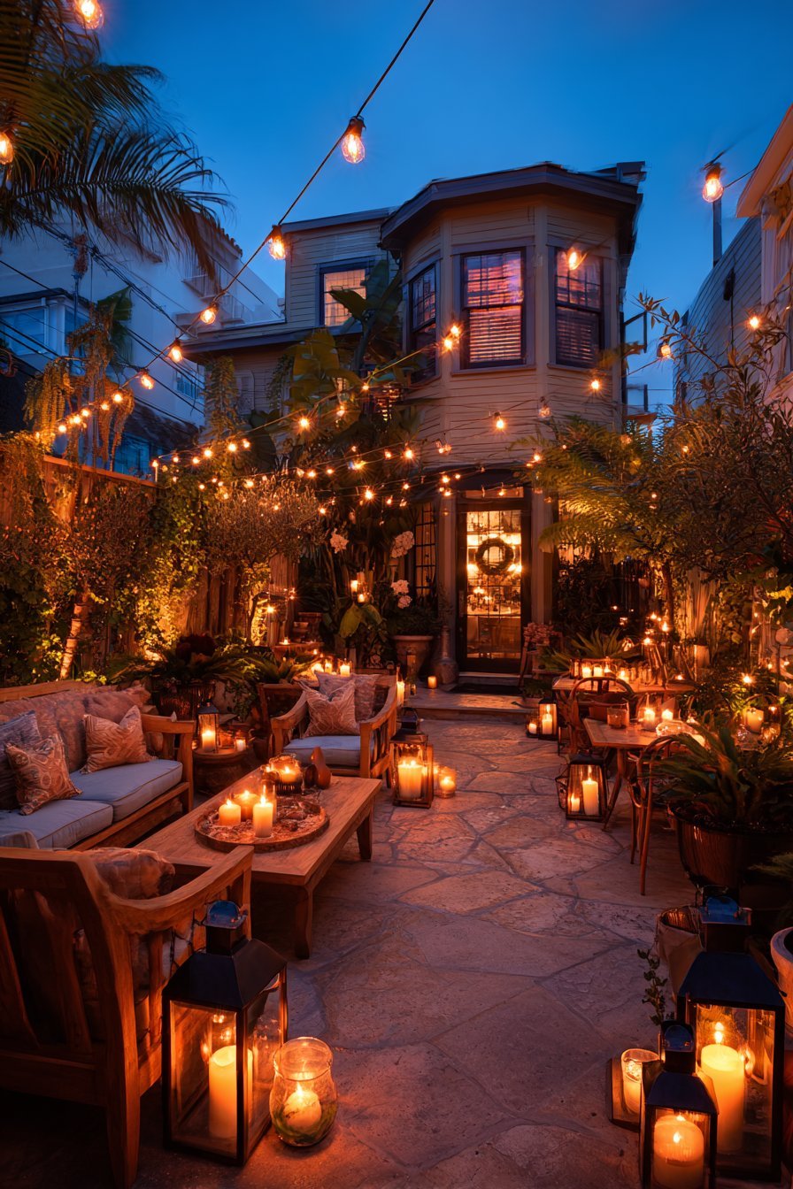 Incorporate String Lights and Ambient Lighting