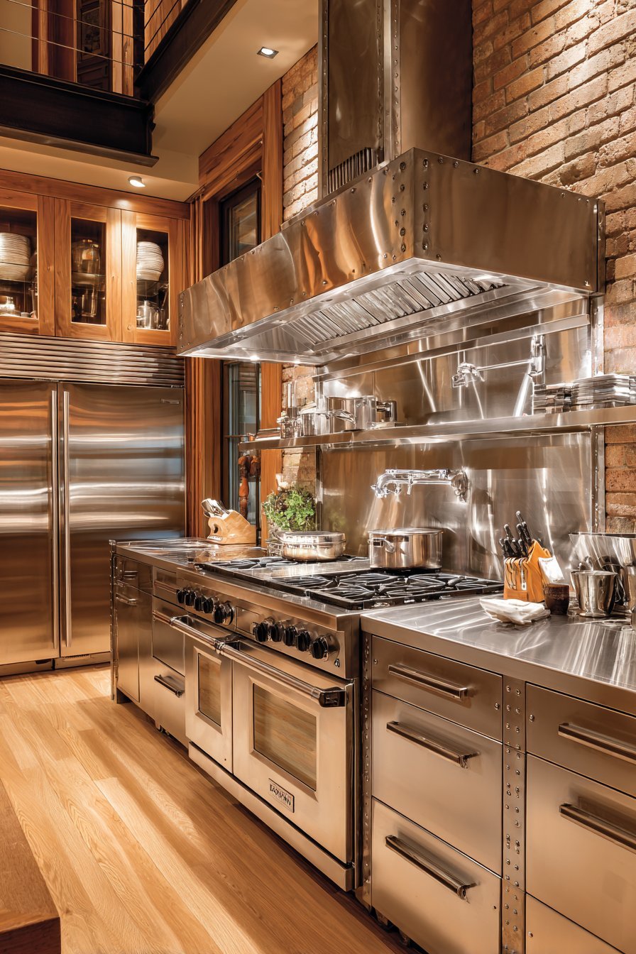 Stainless Steel Appliances and Fixtures