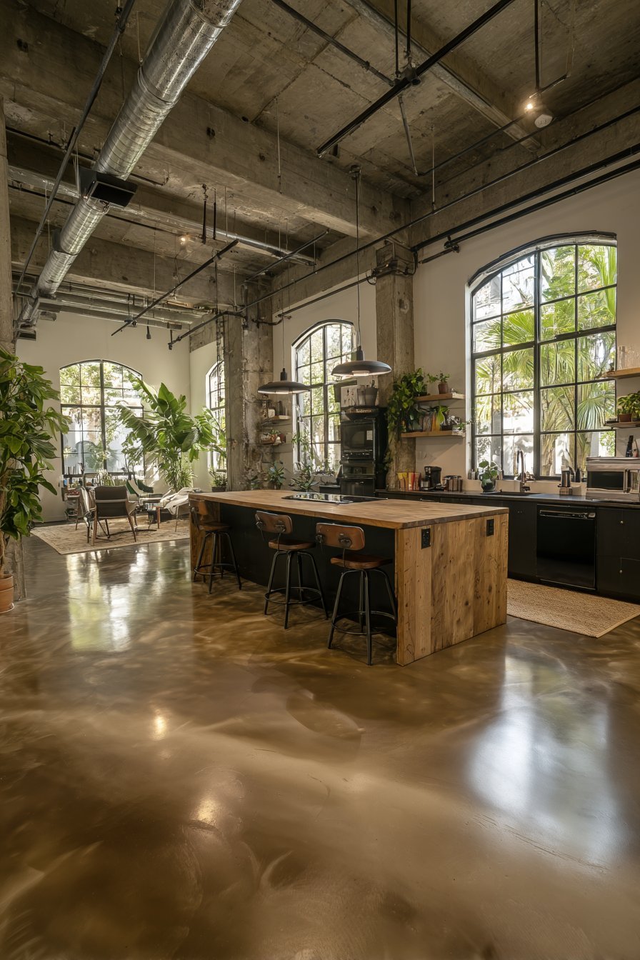 Concrete or Sealed Cement Flooring