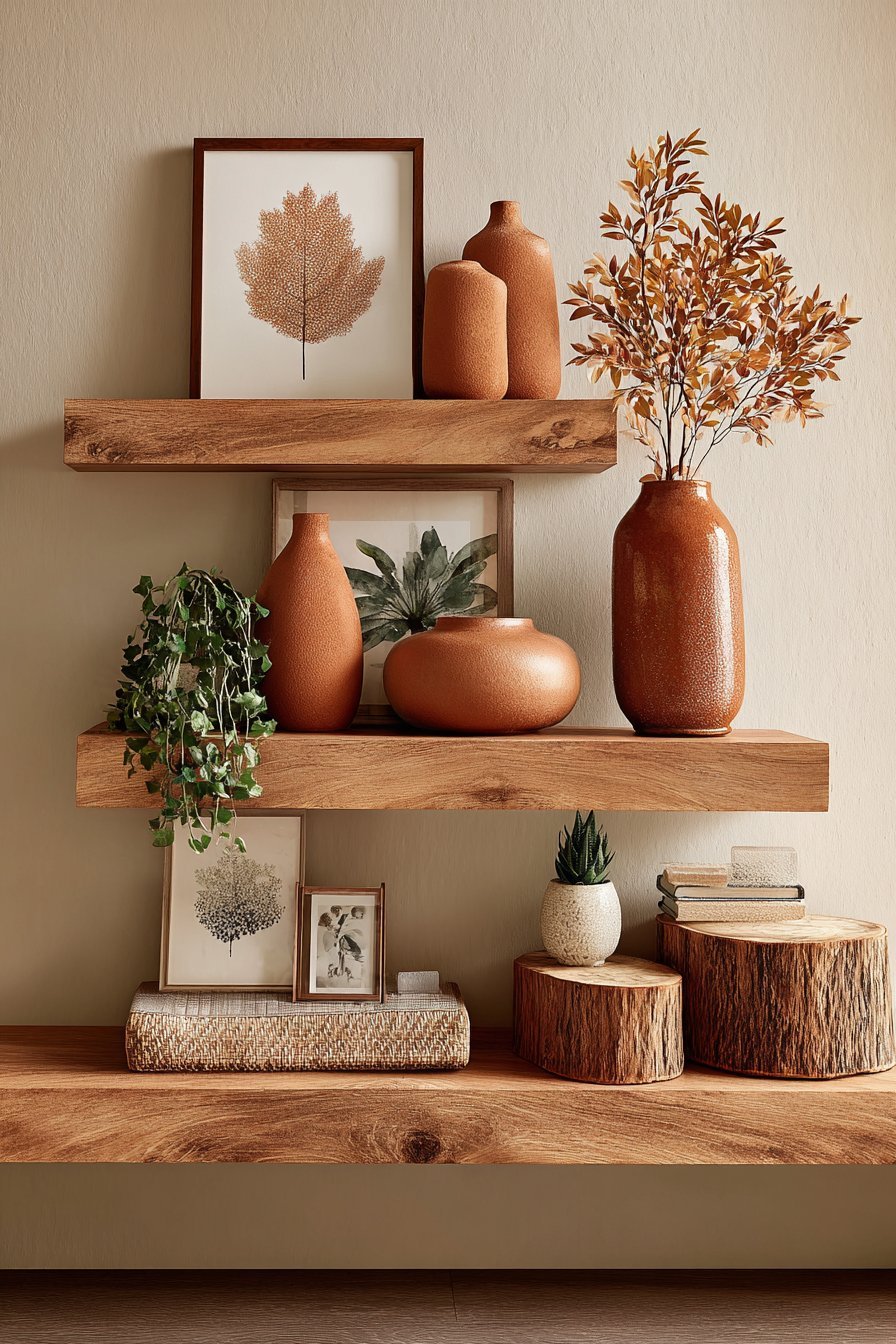A Curated Shelf or Ledge Display as Wall Decor