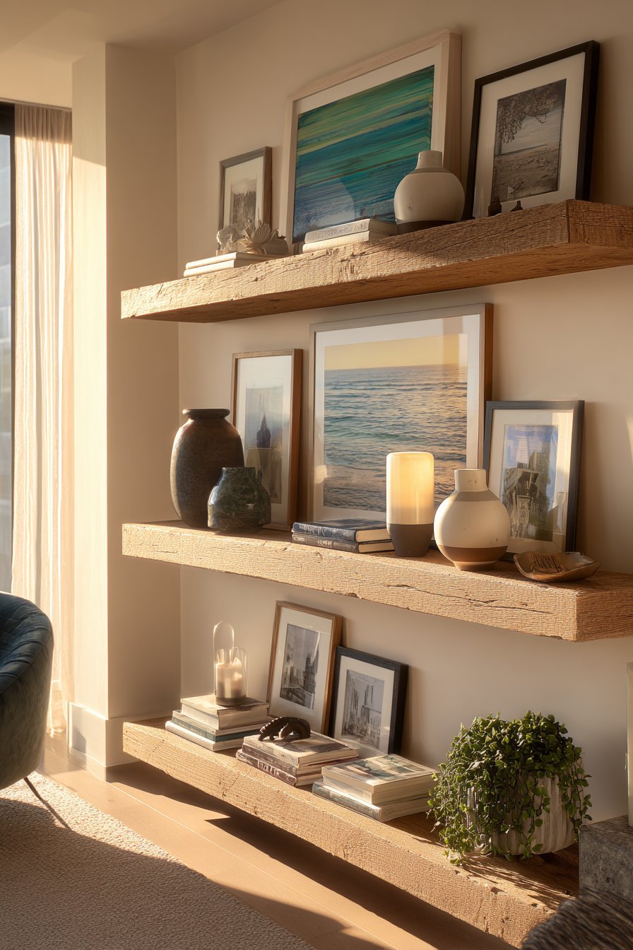 A Curated Shelf or Ledge Display as Wall Decor