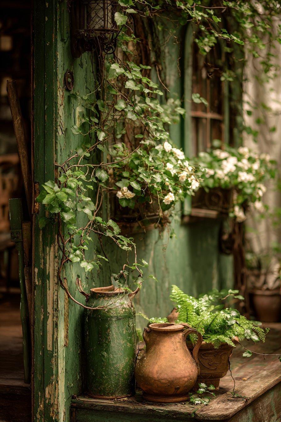 Charming Garden Structures and Vintage Accessories