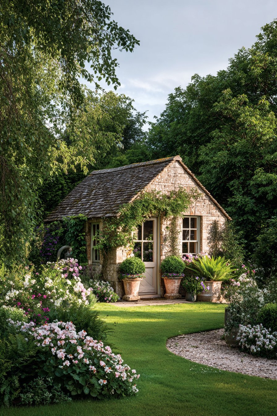 Charming Garden Structures and Vintage Accessories