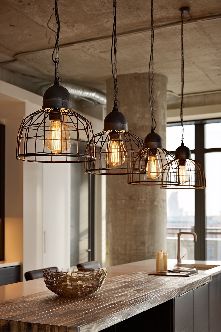 Pendant Lighting with Industrial Design