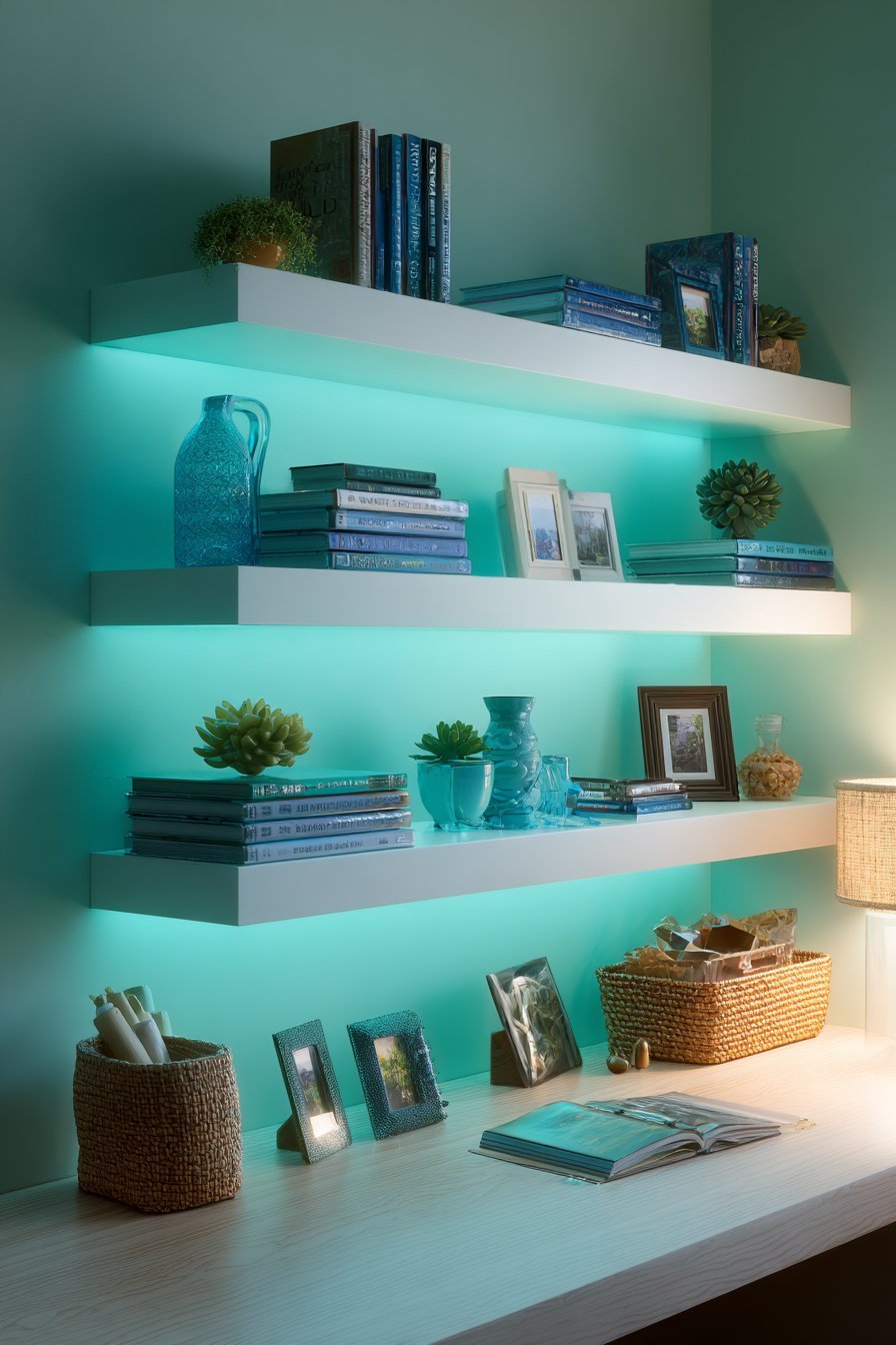  Floating Shelves Display While Organizing