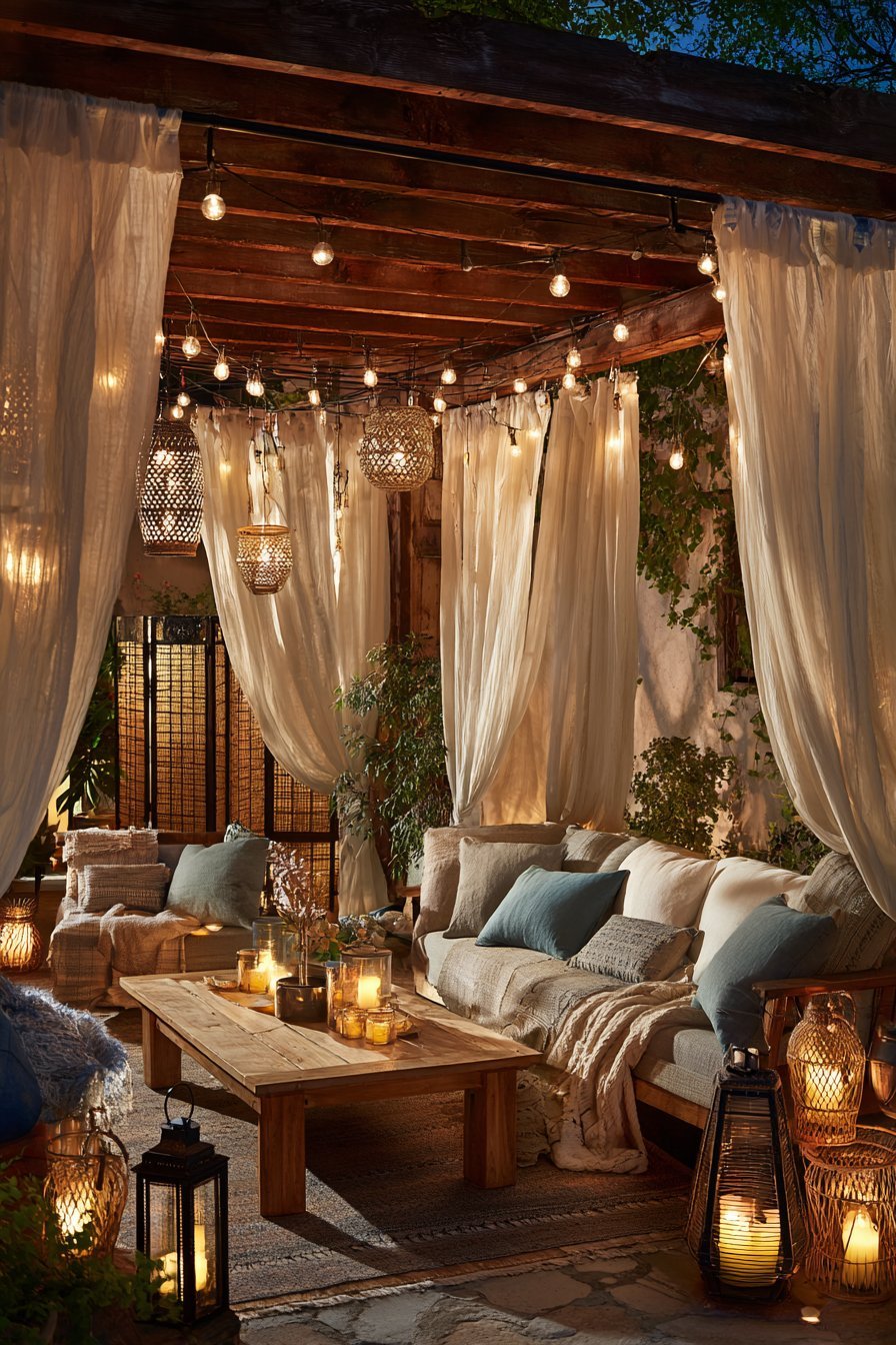 Create Privacy with Outdoor Curtains and Screens