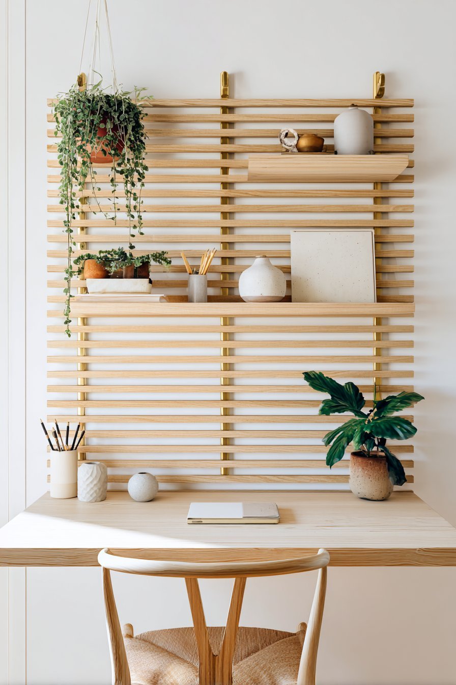 A Pegboard, Grid Panel, or Modular Wall System