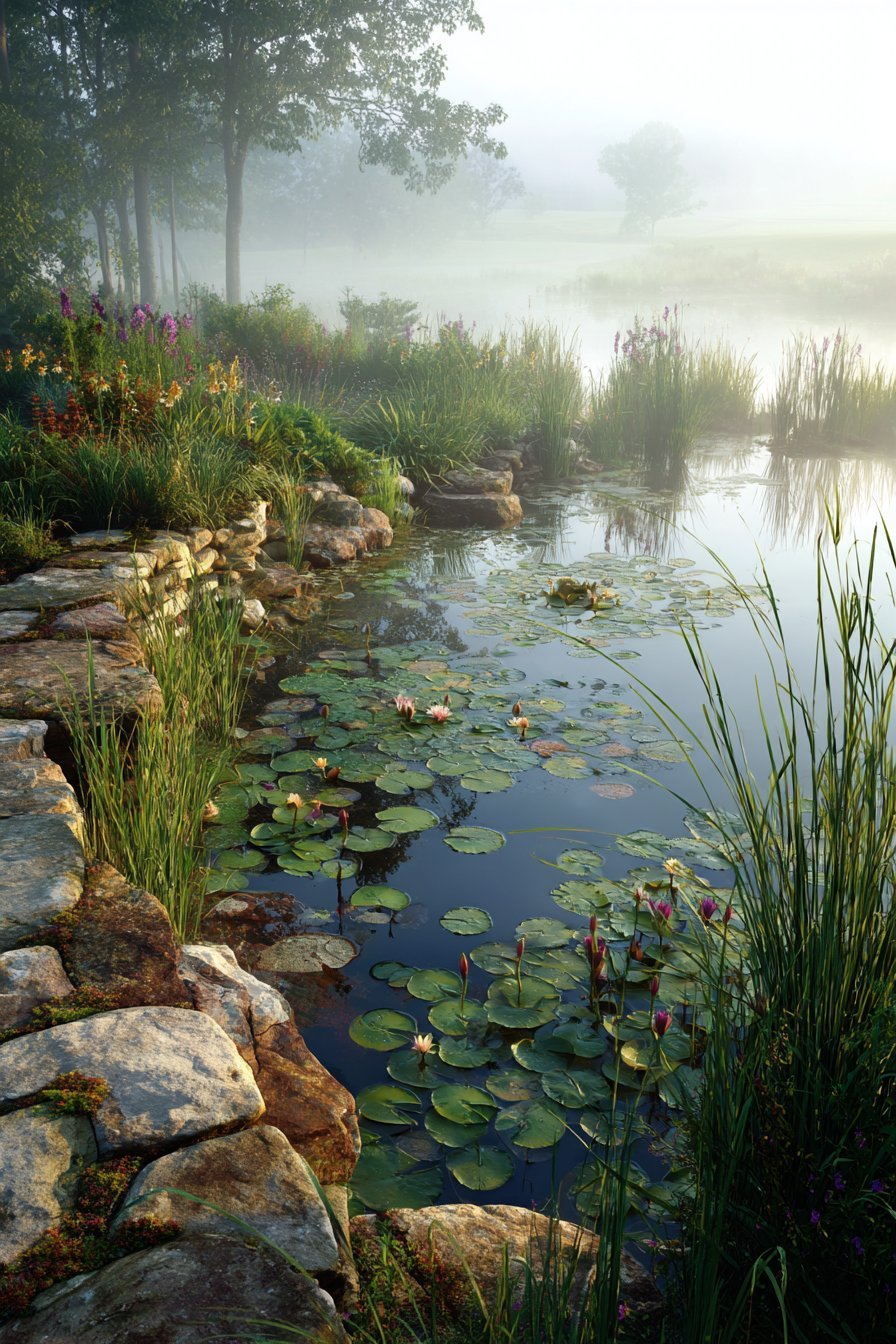 A Water Garden, Naturalistic Pond, or Rill