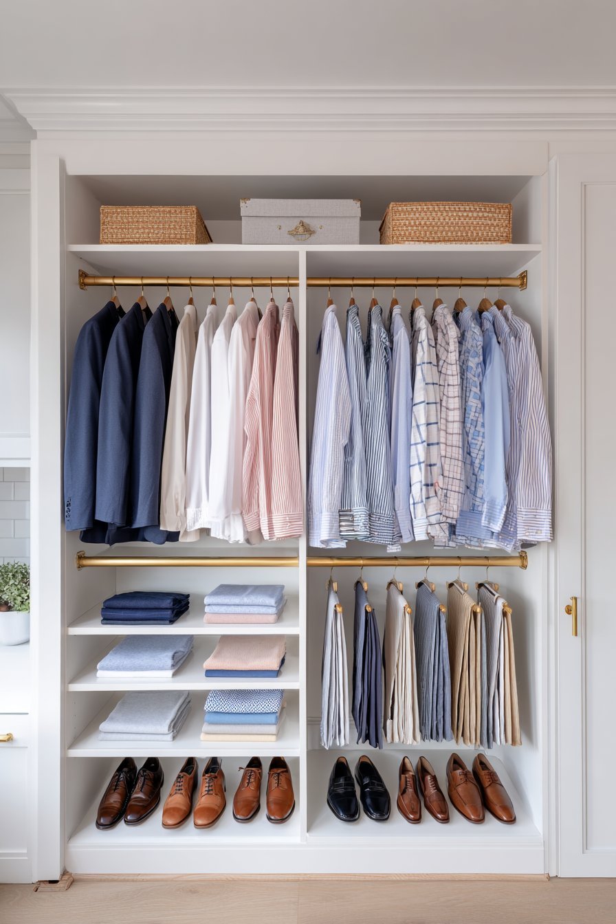 Closet Rod Doubling Expands Hanging Space