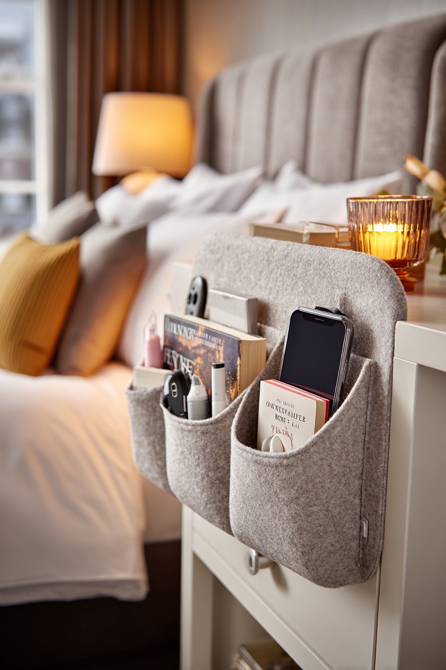  Bedside Caddy Organizes Nighttime Essentials