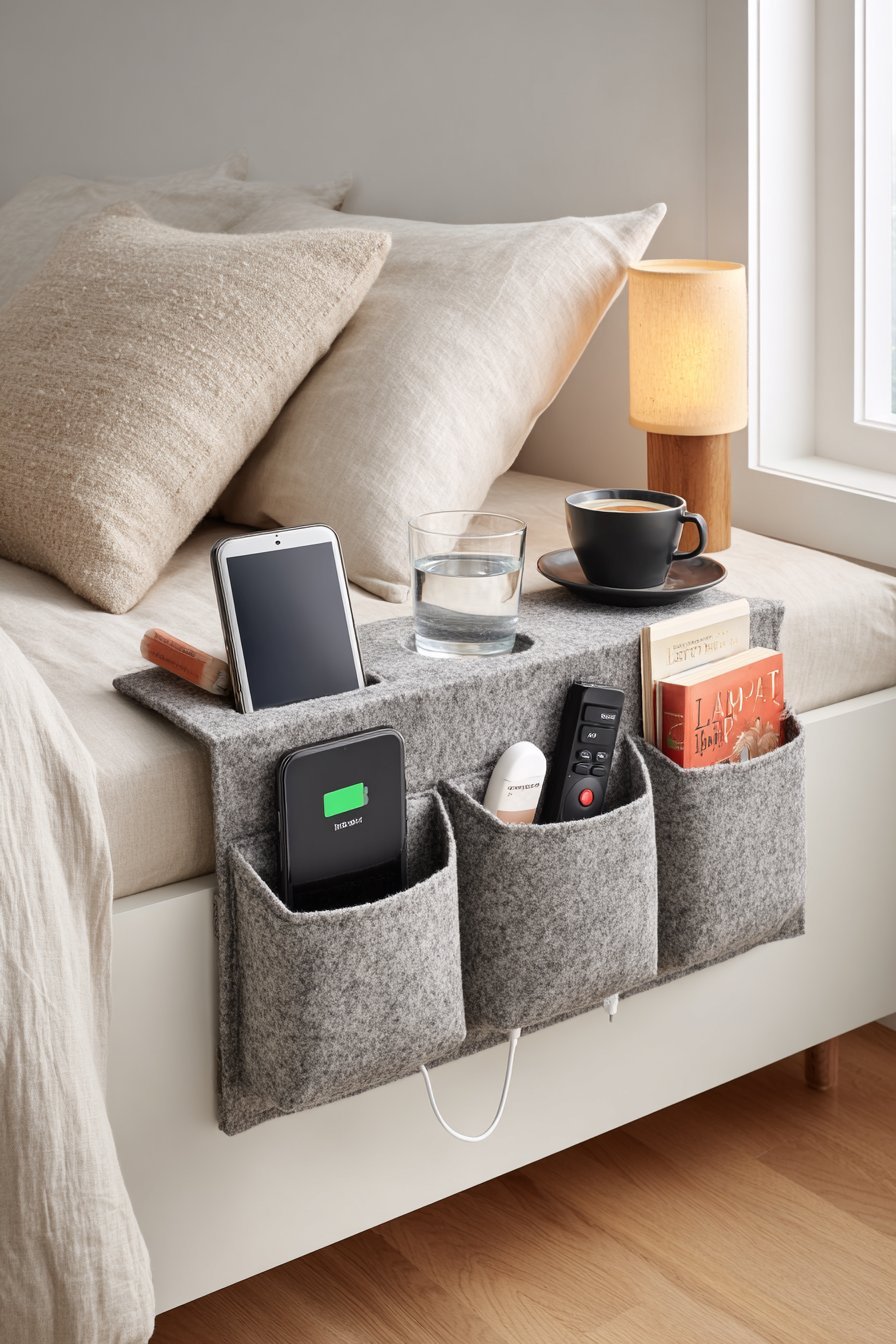  Bedside Caddy Organizes Nighttime Essentials