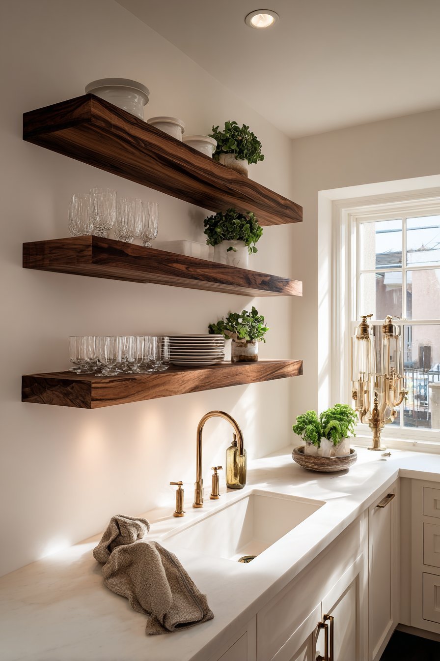 Incorporate Open Shelving Strategically