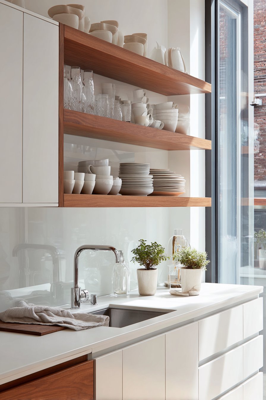 Incorporate Open Shelving Strategically