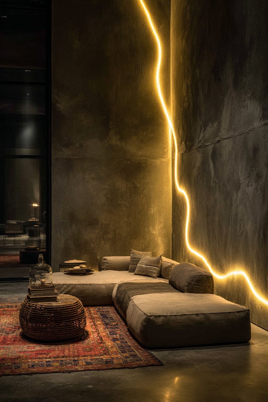 Illuminated Neon and LED Wall Installations